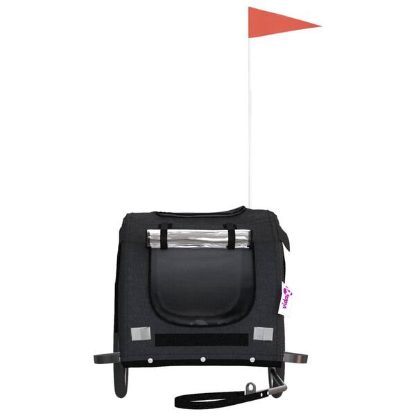 vidaXL Cyklovozík pre zvieratá, čierny, oxfordská látka, železo