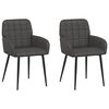 vidaXL Jed&aacute;lensk&eacute; stoličky 2 pcs Umel&aacute; koža Čierna 57 x 50 x 85 cm