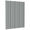 vidaXL Stre&scaron;n&yacute; panel 12 ks Siv&aacute; 60 x 45 cm Pozinkovan&aacute; oceľ