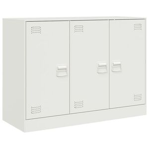 vidaXL Komoda biela 99x39x73 cm oceľ