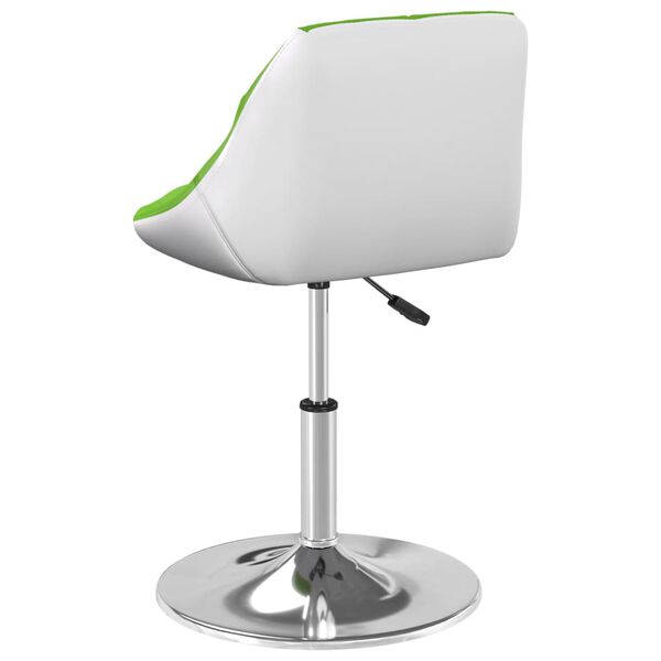 vidaXL Jed&aacute;lensk&aacute; stolička zeleno-biela umel&aacute; koža