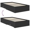 vidaXL R&aacute;m postele Čierna a strieborn&aacute; 100 x 200 cm Kompozitn&eacute; drevo