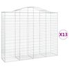 vidaXL Obl&uacute;kov&eacute; gabi&oacute;nov&eacute; ko&scaron;e 13 ks 200x50x160/180 pozinkovan&eacute; železo