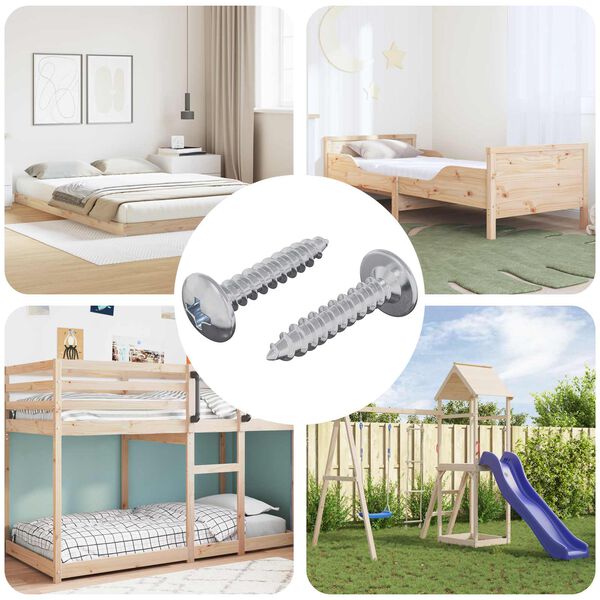 vidaXL Samorezn&yacute; skrutkov&yacute; klinc 2 pcs Zinkovan&yacute; 4 x 20 mm Oceľ