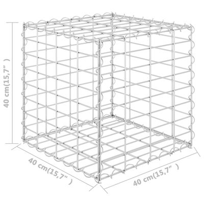 vidaXL Gabiónový vyvýšený záhon kocka 40x40x40 cm oceľový drôt