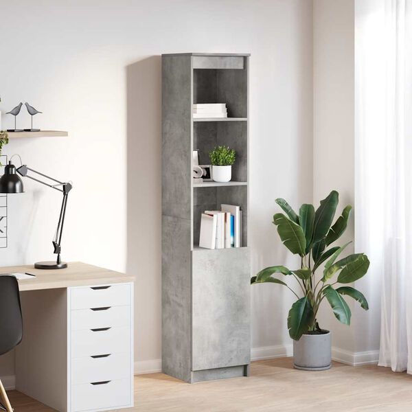 vidaXL Highboard Concrete Grey 37,5x35x180 cm Kon&scaron;trukčn&eacute; drevo