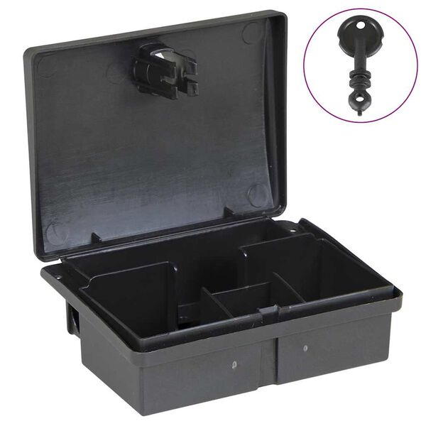 vidaXL Pasce na my&scaron;i 5 ks Čierna 13x10x4 cm