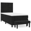 vidaXL Posteľn&yacute; r&aacute;m boxspring s matracom čierny 100x200 cm zamat