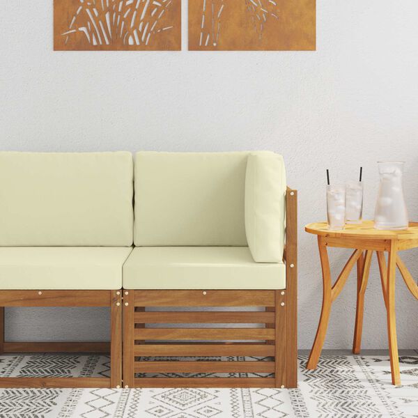 vidaXL Z&aacute;hradn&aacute; rohov&aacute; sedacia s&uacute;prava Pevn&eacute; ak&aacute;ciov&eacute; drevo Pr&iacute;rodn&aacute;