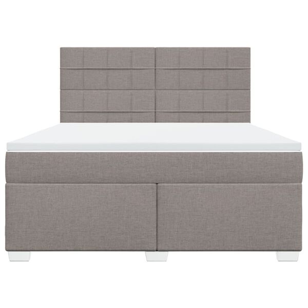 vidaXL Posteľn&yacute; r&aacute;m boxspring s matracom sivohned 180x200 cm l&aacute;tka