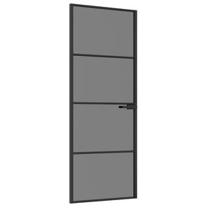 vidaXL Vn&uacute;torn&eacute; dvere 76 x 201,5 cm Tvrden&eacute; sklo a hlin&iacute;k