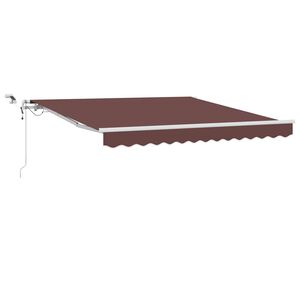 vidaXL Automaticky zaťahovacia mark&iacute;za s LED hned&aacute; 300x250 cm