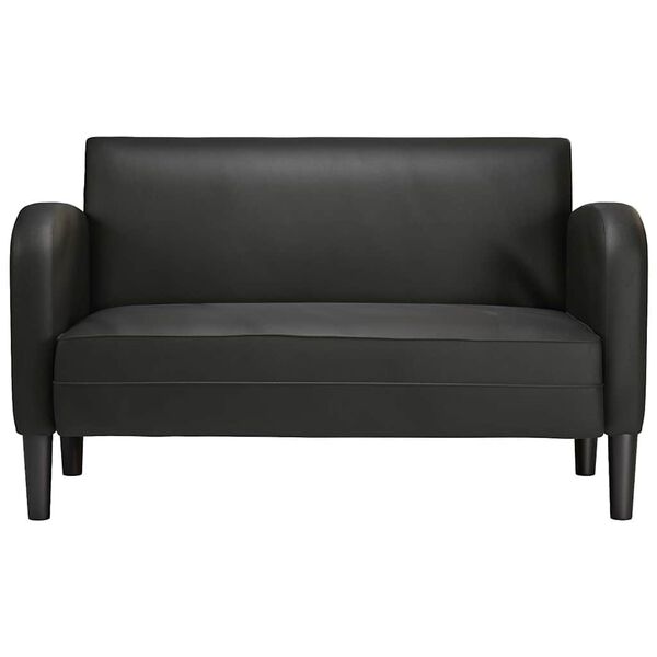 vidaXL Loveseat Sofa Black 110 cm Umel&aacute; koža