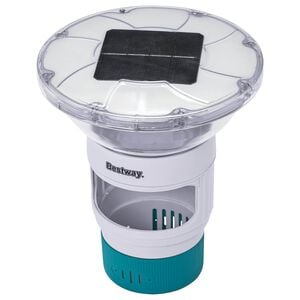 Bestway Pl&aacute;vaj&uacute;ce sol&aacute;rne svetlo s LED p&aacute;sikmi Biela &Oslash; 7,6 cm PC a ABS
