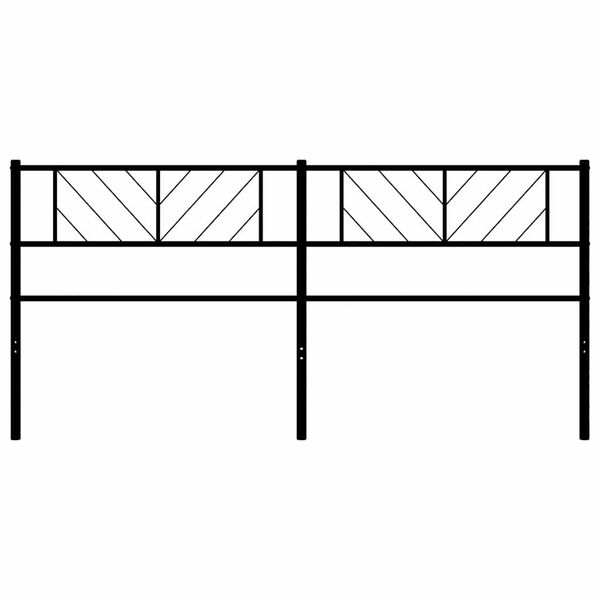 vidaXL Kovov&eacute; n&aacute;hradn&eacute; čelo postele čierne 200 cm