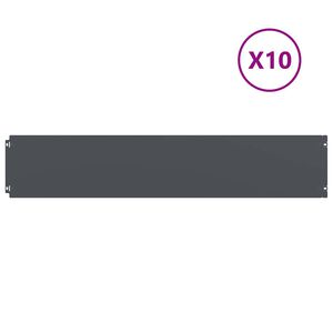 vidaXL Obruby tr&aacute;vnika 10 ks Antracit Oceľ valcovan&aacute; za studena