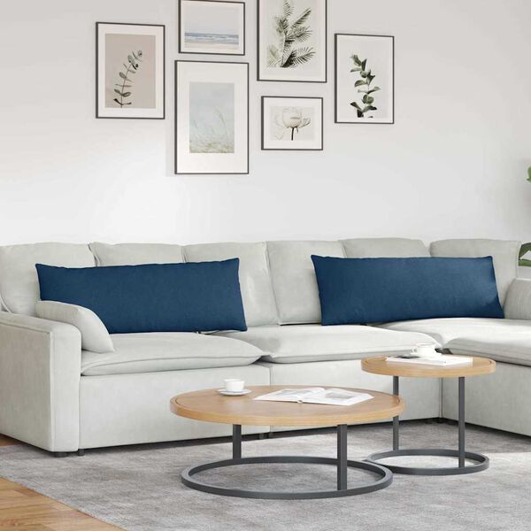 vidaXL Vank&uacute;&scaron;e na pohovku 2 pcs Modr&aacute; 120 x 40 cm l&aacute;tka
