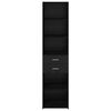 vidaXL Highboard Čierny dub 45 x 42,5 x 185 cm Kompozitn&eacute; drevo