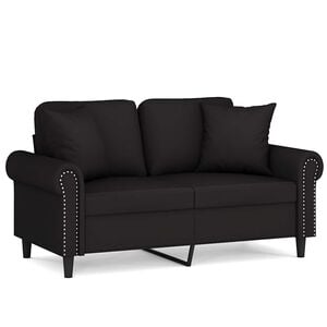 vidaXL 2-miestna pohovka s vank&uacute;&scaron;mi čierna 120 cm zamat