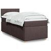 vidaXL Boxspring posteľ s matracom tmavohned&aacute; 90x190 cm l&aacute;tka