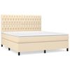 vidaXL Posteľn&yacute; r&aacute;m boxspring s matracom kr&eacute;mov&yacute; 180x200 cm l&aacute;tka