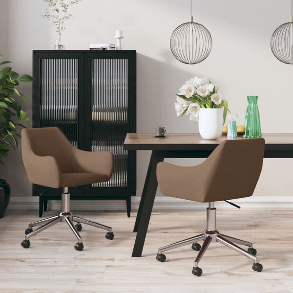 vidaXL Otočn&eacute; jed&aacute;lensk&eacute; stoličky 2 ks hned&eacute; l&aacute;tkov&eacute;