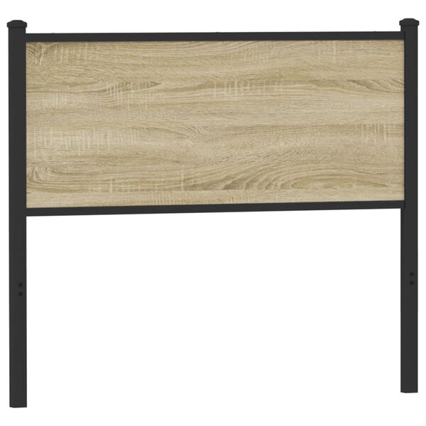 vidaXL N&aacute;hradn&eacute; čelo postele, dub sonoma 107 cm, kompozitn&eacute; drevo a oceľ