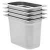 vidaXL Gastron&aacute;doby 4 ks, GN 1/4, 200 mm, nehrdzavej&uacute;ca oceľ