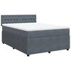 vidaXL Posteľn&yacute; r&aacute;m boxspring s matracom tmavosiv&yacute; 160x200 cm zamat