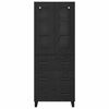 vidaXL Highboard 2 pcs Čierny dub Drevovl&aacute;knit&aacute; doska a sklo