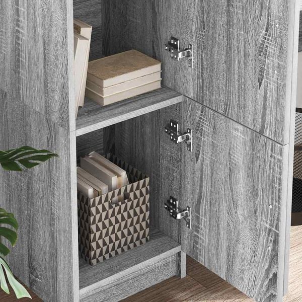 vidaXL Highboard Sivý Sonoma 31.5 x 32 x 122.5 cm