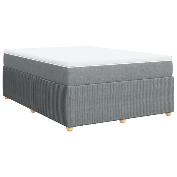 vidaXL Boxspring posteľ s matracom svetlosiv&aacute; 100x200 cm l&aacute;tka