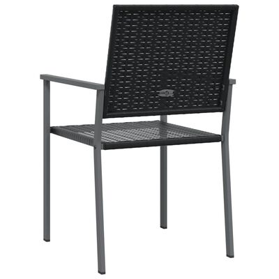 vidaXL Záhradné stoličky 4 ks čierne 54x62,5x89 cm polyratan
