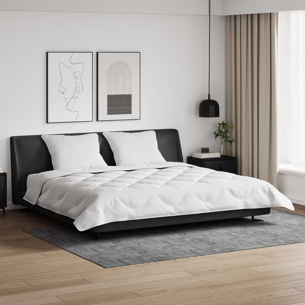 vidaXL Prikr&yacute;vka s vank&uacute;&scaron;mi s vank&uacute;&scaron;om 3 pcs Biela Mikrof&aacute;za a perie