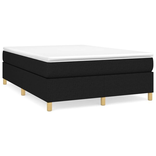 vidaXL Boxspring posteľ s matracom čierny 140x190 cm látka