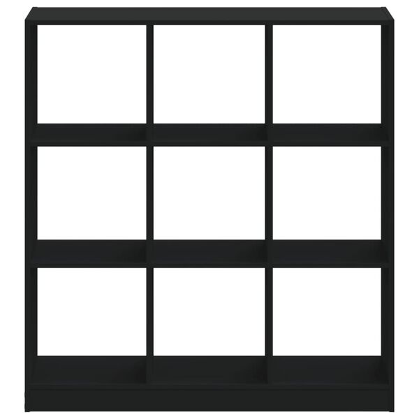 vidaXL Knižnica čierna 102x32x108 cm kompozitné drevo