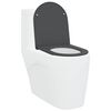 vidaXL Rýchlo uvoľňovacie wc sedátko Antracit 44 x 36.4 x 3.4 cm