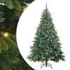 vidaXL Umel&yacute; vianočn&yacute; stromček s 300 LED-i Zelen&aacute; 180 cm PE a PVC
