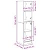 vidaXL Highboard Star&eacute; drevo 35 x 37 x 142 cm Kompozitn&eacute; drevo