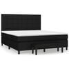 vidaXL Posteľn&yacute; r&aacute;m boxspring s matracom čierny 160x200 cm l&aacute;tka