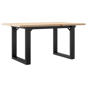 vidaXL Konferenčn&yacute; stol&iacute;k v tvare O 80x50x40 cm borovica a oceľ