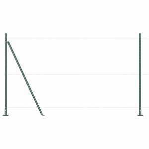 vidaXL Stĺp na plot. 7 pcs Zelen&aacute; Oceľ