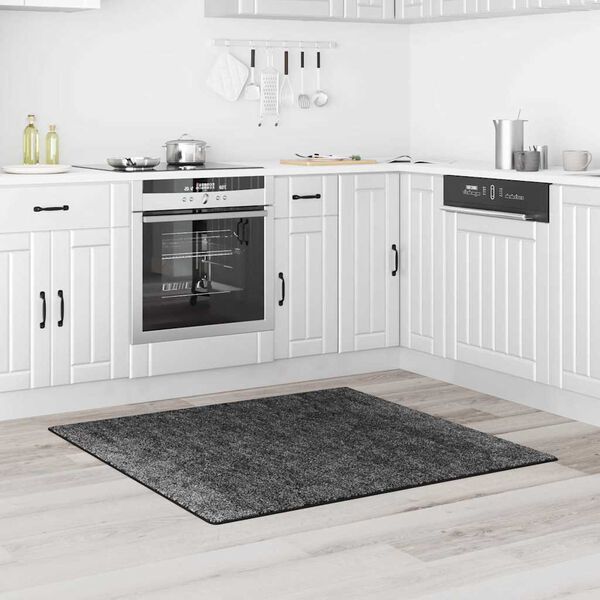 vidaXL Protišmykový Shaggy Koberec Tmavo šedá 120 x 120 cm PP