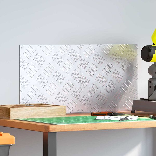 vidaXL Schodov&yacute; ro&scaron;t &Scaron;tvorcov&yacute; 2 pcs Strieborn&aacute; 30 x 30 cm Hlin&iacute;k