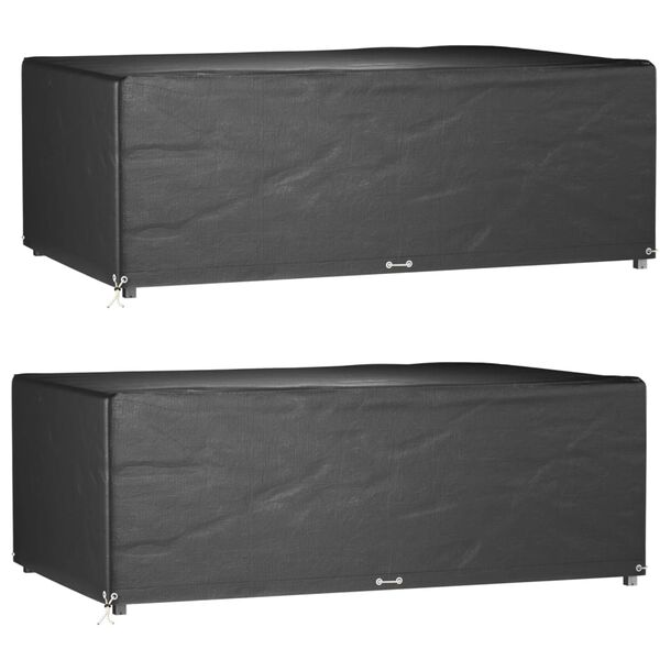 vidaXL Obaly na záhradný nábytok 2 ks 12 očiek 213x132x75 cm obdĺžnik