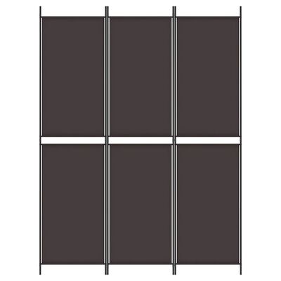 vidaXL 3-panelový paraván hnedý 150x200 cm látkový