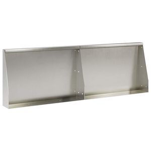 vidaXL Oporn&yacute; m&uacute;r 2 ks 60 x 12 x 40 cm Nehrdzavej&uacute;ca oceľ Strieborn&aacute;