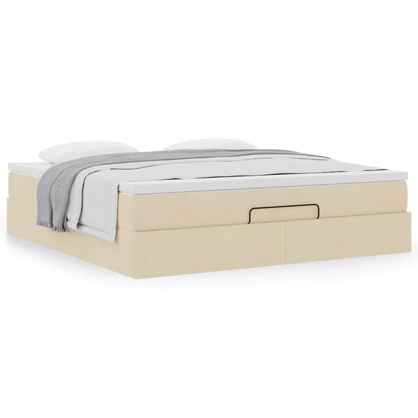 VidaXL Osmansk&aacute; posteľ s kr&eacute;mov&yacute;m matracom 180x200cm L&aacute;tka