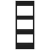 vidaXL Knižnica/deliaca stena čierna 40x30x103 cm drevotrieska