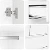 vidaXL Skrinkov&yacute; so z&aacute;suvkou Vysok&yacute; Leskl&yacute; Biely 79,5 x 49 x 156 cm